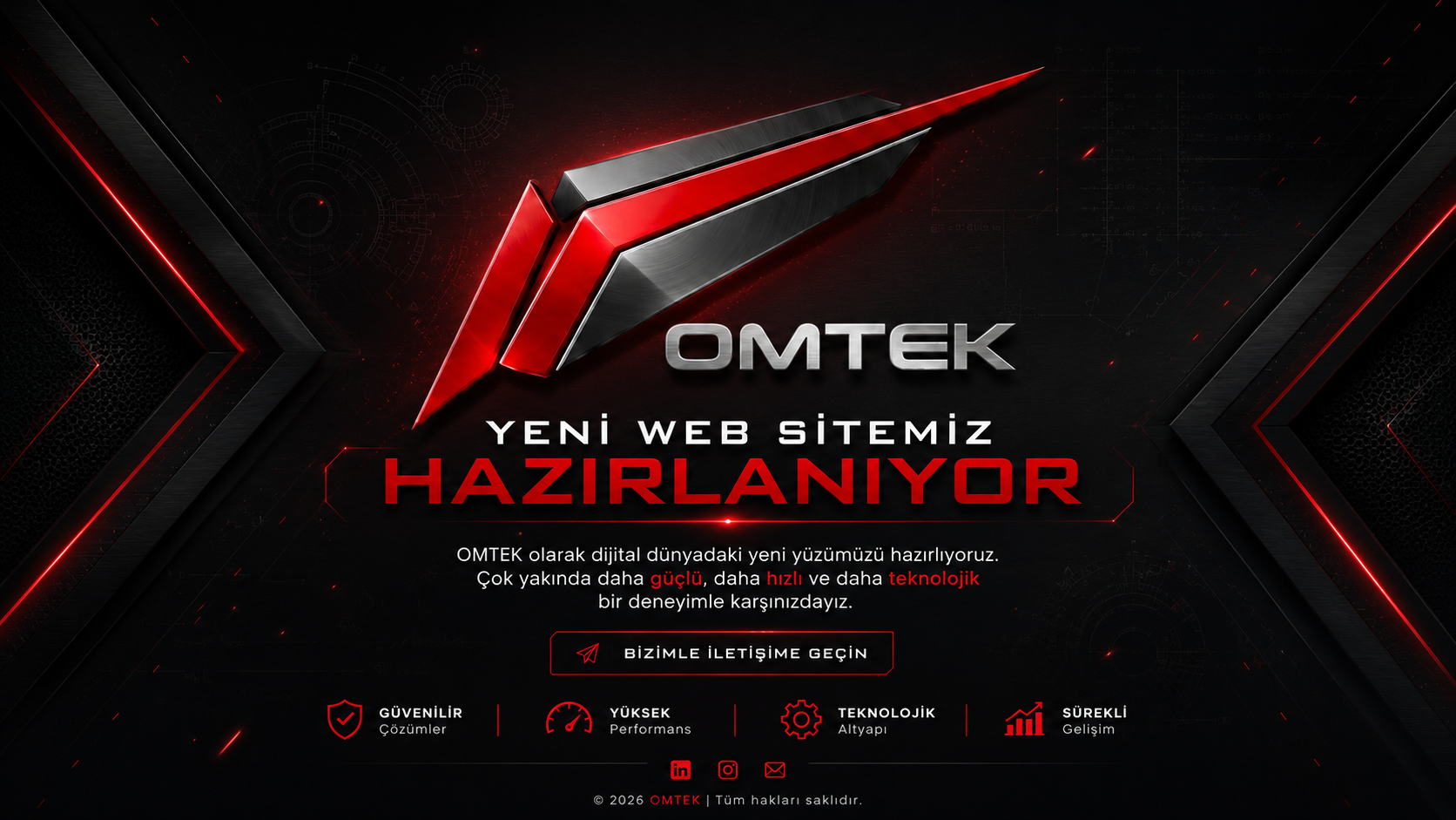 OMTEK Yeni Web Sitemiz Hazırlanıyor